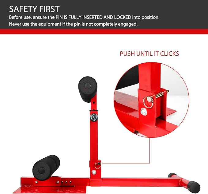 INNOLIFE Sissy Squat Machine Adjustable Height, Protective Foam Thick Steel Fitness Home Gym