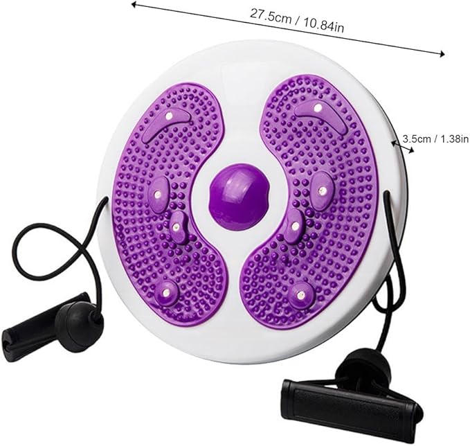 Waist Twister Machine Exercise,2026 New Ab Twist Waist Disc Board,ABS Waist Trainer Twisting Disc with Handles & Massage Foot Sole,Weight Loss Foot Massage Plate for Slimming WaistArms Hips and Thighs