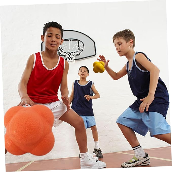SUPVOX 3pcs Sided Reaction Ball Reflex Training Balls for Fitness Sports Boys and Girls Bounce for Reflexes Agility Hand-Eye Coordination