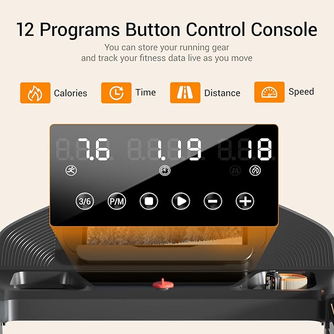 3-in-1 Foldable Treadmill with 15% Incline, Folding Treadmill with Handles, Portable Treadmills for Home and Office, 3.0HP Quiet Walking Pad with Three Screen Display, 300Lbs Capacity