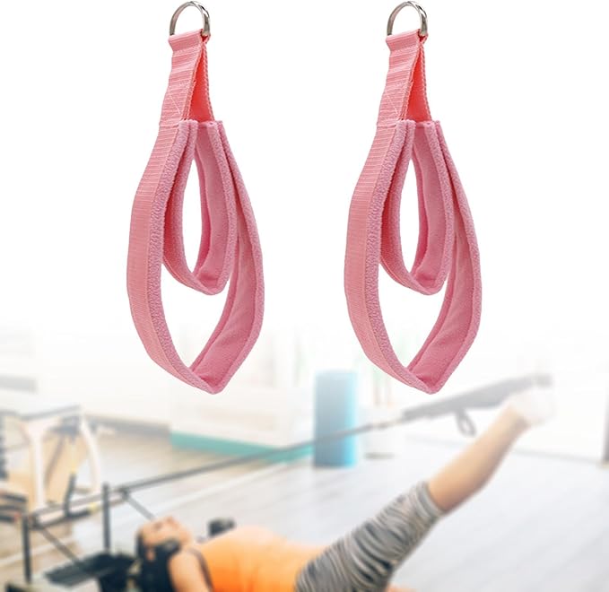 2X Pilates Straps Double Loop Straps for Reformer D Rings Fitness Flexibility Exercise Gymnastics Equipment
