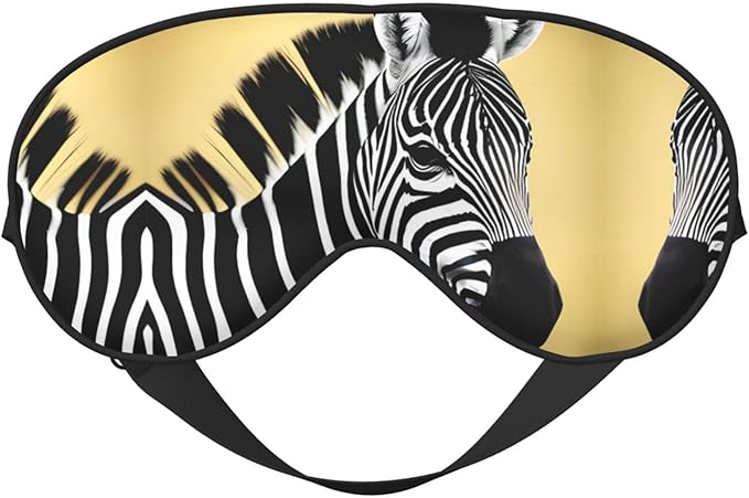 Black and White Zebra Head-Mounted Double-Sided Light-Blocking Sleeping Eye mask to Protect Eyes and Relieve Eye Fatigue