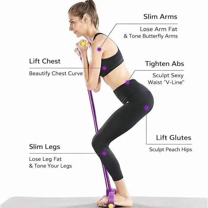 Fashion Puller Exercise,8 Tube Pedal Resistance Device,Elastic Yoga Pedals Puller Resistance Band,Manual Tension Pedal Elastic Band,Elastic Pull Rope Fitness Equipment for Sit up Leg