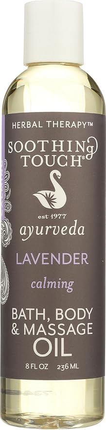 Soothing Touch Bath Body & Massage Oil, Calming Lavender - 8 Oz