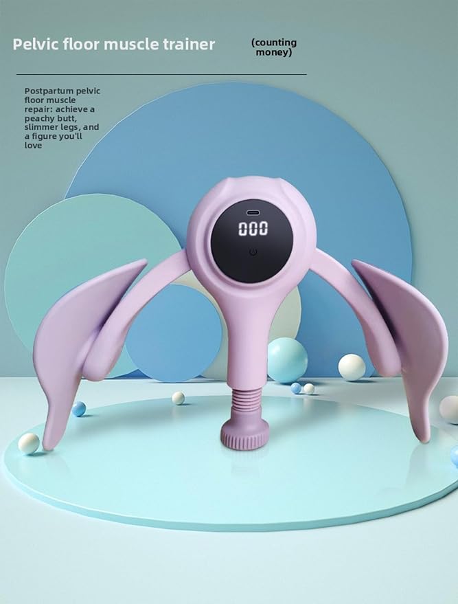 Smart Pelvic Floor & Inner Thigh Exerciser | Postpartum Recovery, Pelvic Alignment & Leg Toning | 5-Level Resistance, Smart Counter, 360° Swivel, Thickened EVA Cushions