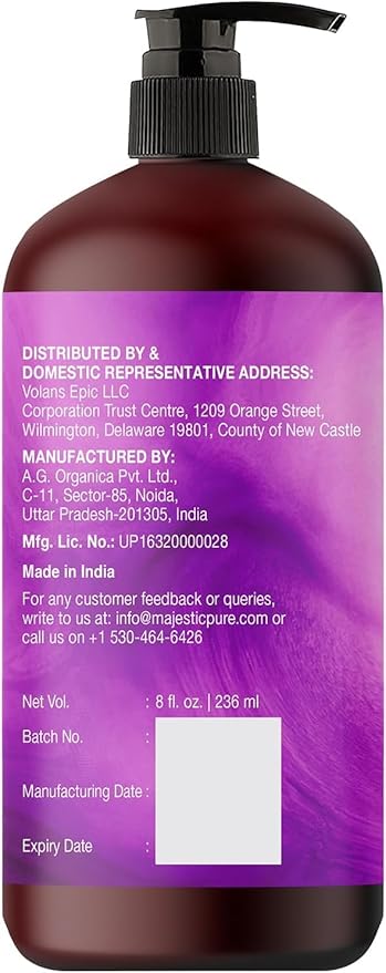 MAJESTIC PURE Organic Sensual Massage Oil for Massage Therapy - Refreshing, and Relaxing - Natural Oils for Date Night with Vitamin E - for All Skin Types - Men and Women Massage Lotion- 8 fl oz