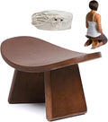 Meditation Bench, Wooden Kneeling Stool, Portable Yoga Auxiliary Stool,Multifunctional Ergonomic Seat with Travel Bag, Detachable Comfort Chair for Yoga, Prayer, Meditation(Small)