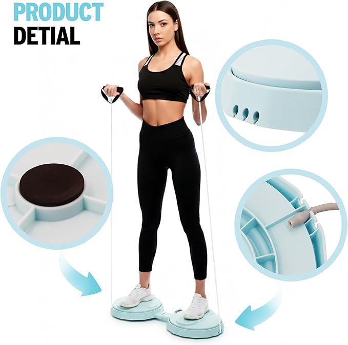 Waist Twister Machine Exercise Tool, Ab Twister Board with the Smart LED Digital Monitor, Noiseless Ab Twister for Home Gym Equipment