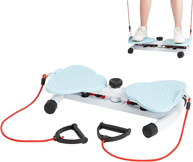 Rotating Waist Trainer,Sport Exercise Twist Board,Aerobic Waist Twister with Resistance Band,Full Body Toning Workout Ab Twister Board for Aerobic Exercise