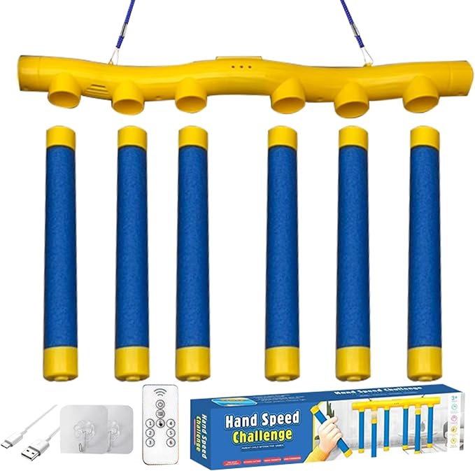 Reaction Training Toy – Hand Eye Coordination Reflex Game | Remote Controlled Falling Stick Challenge, Sensory Integration Speed Tester With Adjustable Levels, Skill Development Equipment For Kids Tee