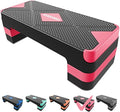 EVERYMILE Aerobic Exercise Step, Adjustable Aerobic Stepper for Exercise, Workout Step Platform, Step Up Box, 26.5" Step Deck with 4” 6” 8” Adjustable Height Risers, Women Home Gym Fitness
