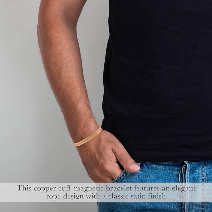 Sabona Copper Rope Magnetic Wristband, Copper Wristband, Large, 6.5”
