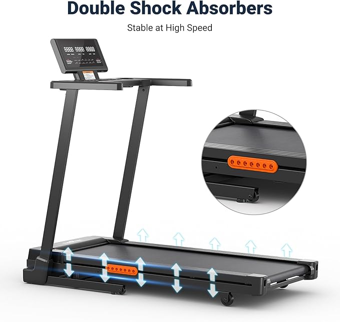 THERUN Treadmill with Incline, Incline Treadmill, Brushless Motorized Treadmills for Quiet Running