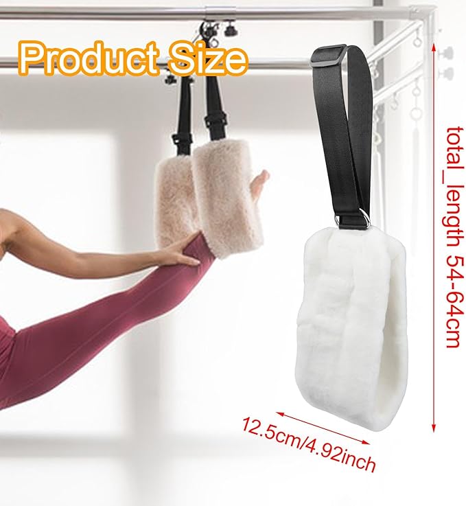 2Pcs Pilates Straps for Reformer Resistance Bands Adjustable Foot Hand Straps for Gym Workout Studio