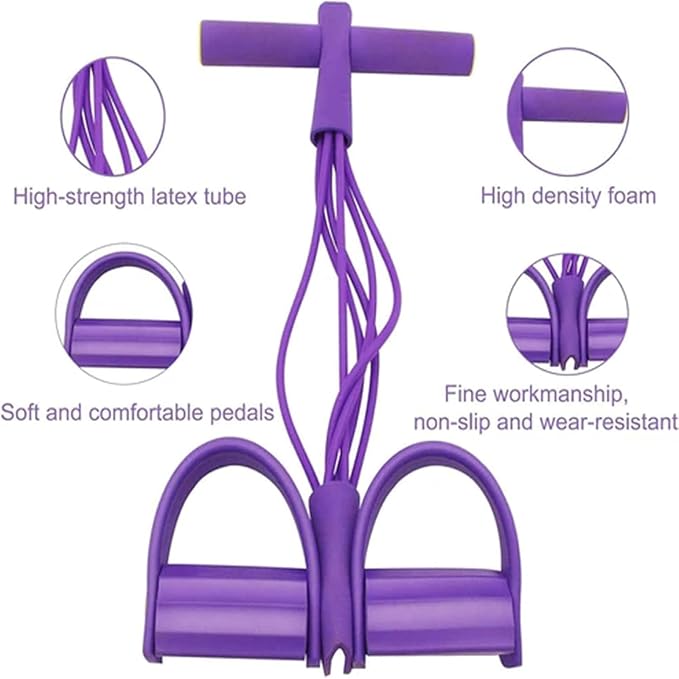 2025 Latest 8-Tube Pedal Resistance Device, Elementalt Pedal Puller, Detachable and Adjustable Pedal Resistance Device, for Full-Body Workout at Home Gym