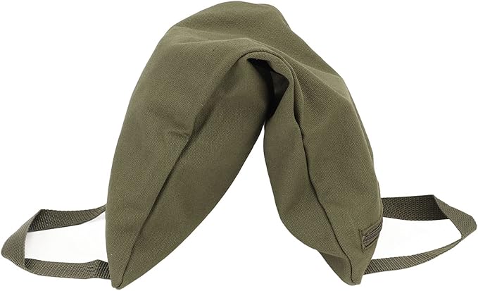 Green Yoga Sand Bag with Handle, Fillable Canvas Yoga Sandbag for Weighted Training, Adjustable Portable Yoga Weights for Pilates and Strength Workouts