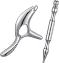 2PCS Gua Sha Massage Tools,Stainless Steel Trigger Point Massage Tool and Manual Acupuncture Pen Eye Massager,Deep Tissue Acupressure Massager for Face,Hand,Neck,Back