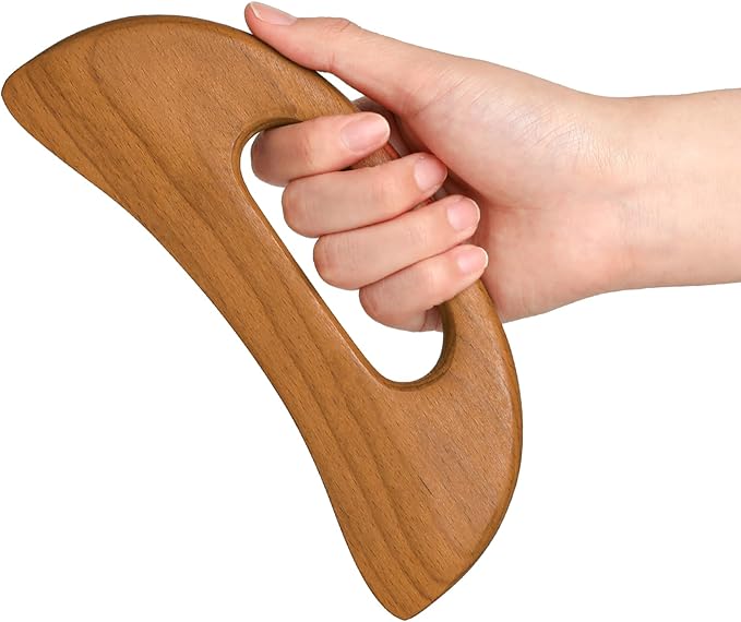 Wooden Cellulite Massager, Body Guasha Tool Lymphatic Drainage Massager Muscle Scraper Back Massage Tool Relieve Muscle Fatigue, Body Gua Sha Paddle Anti Cellulite Tool for Women and Men