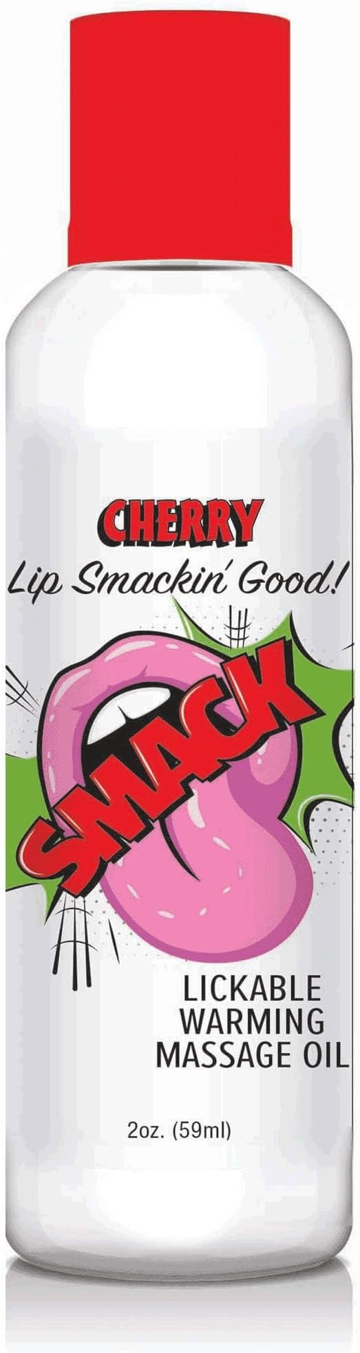 Smack Warming and Lickable Massage Oil - Cherry 2 Oz