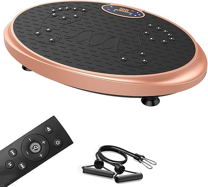 Vibration Plate Exercise Machine, Portable Full Body Vibration Platform, Vibration Plate for Lymphatic Drainage with Remote, for Weight Loss, Body Shaping and Fat Burning