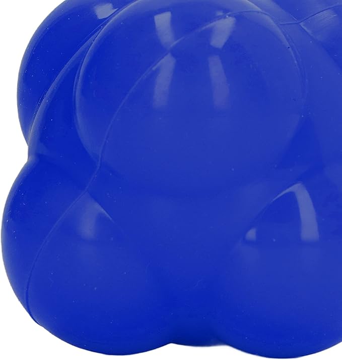 Hex Reaction Trainer Ball, Rubber Reaction Ball for Improving Hand Eye Coordination, Bright Color Reaction Catch Ball with Random Bounce, Portable Agility Training Tool for