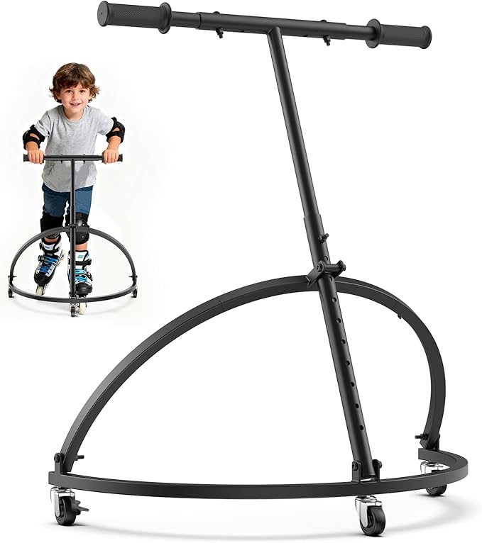 IMAYCC Skate Trainer for Kids - Adjustable Height Folding Roller Skater Aid Walker for Toddlers