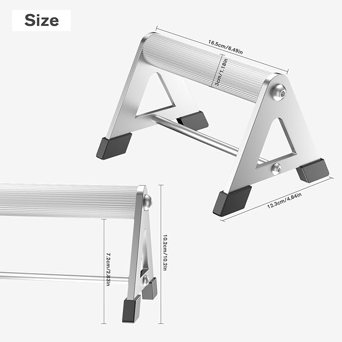 Push Up Stand, Pushup Handles for Strength Training, Heavy-duty Stainless Steel Push Up Bars Gym Exercise Equipment, Hold Up to 500lbs, 1 Pair