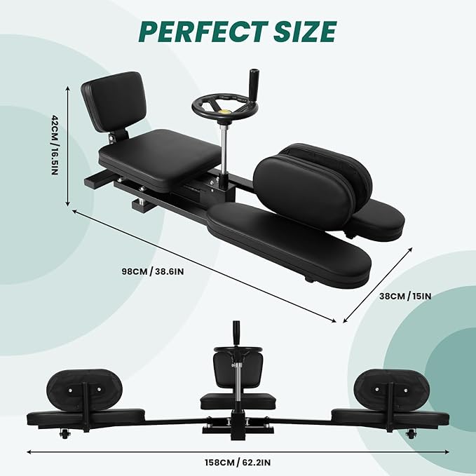Hip Leg Strecher, 400LBS Steel Split Machine for Flexibility Kids Adults with Wheel, 240 ° Leg Strecher Machine for Flexibility Stretching Equipment Fitness Equipment Beauty Ballet Yoga