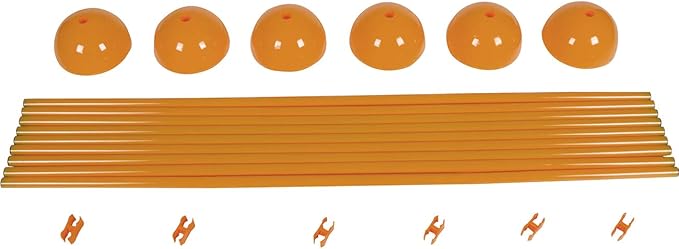 Trademark Innovations Agility Soccer Training Adjustable Hurdles Poles Set