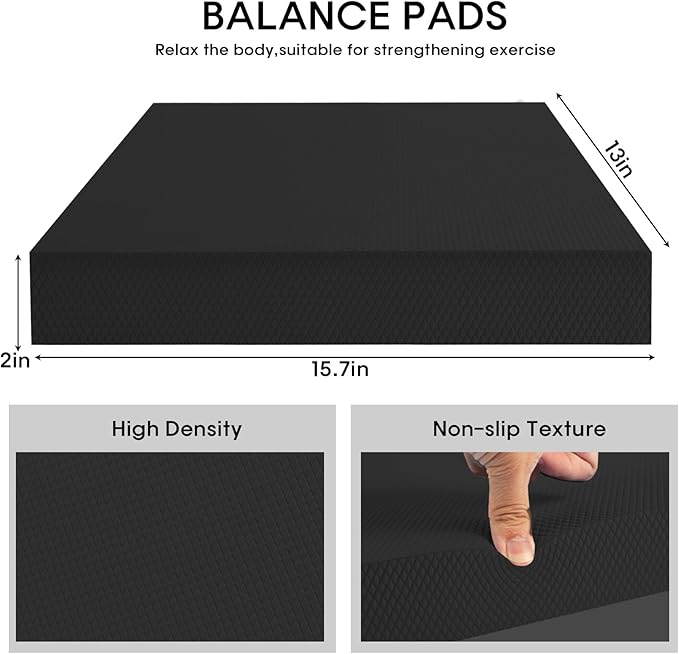 Exercise Balance Pad，Balance Foam Mat for Physical Therapy Equipment & Strength Stability Training, Slip Resistant Foam Mat for Yoga, Pilates, Meditation，Gardening knee pads