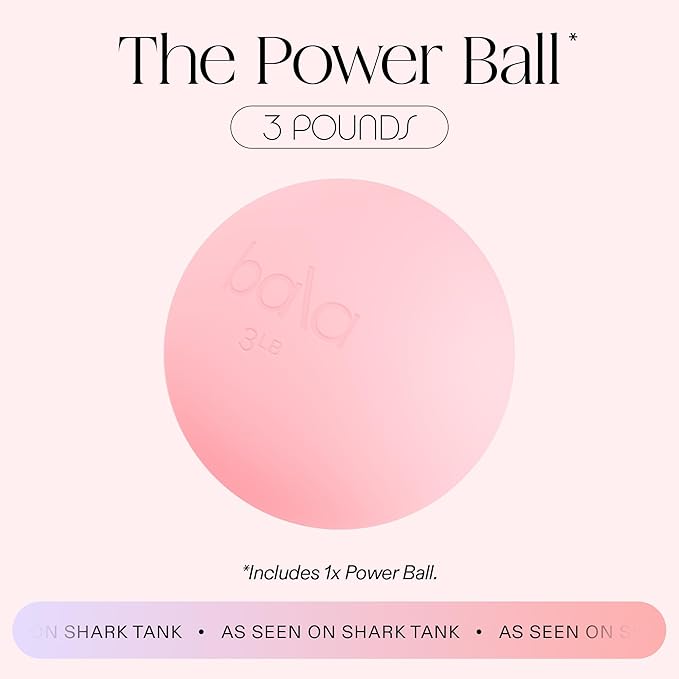 Bala Power Ball, Weighted Toning Exercise Ball for Pilates, Yoga, Home Fitness & More - Workout Ball for Strength & Core Training, Aerobics & Working Out to Improve Balance & Sculpt