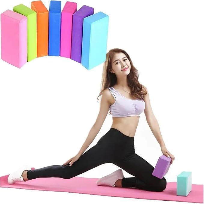 Yoga Wedge Block 2pcs Sports Stretching EVA Exercise Pilates Yoga Block Brick Gym Foam Fitness Equipment For Home Practice,Physical Therapy,Pilates.