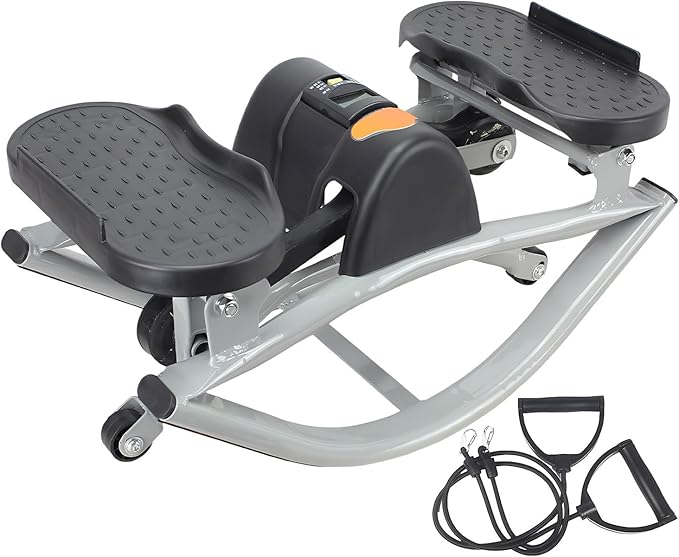 Rock Stepper | Portable Home Gym Accessories - Stair Step Core Workout Equipment | for Glutes Abs Core Upper Body Living Room Bedroom Balcony Indoor Outdoor Office Men Women