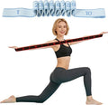 Fitness Resistance Band for Stretching and Yoga, Numbered Elastic Exercise Bands with Handles, Adjustable 8/10/12-Loop Design for Full Body Stretching and Pilates