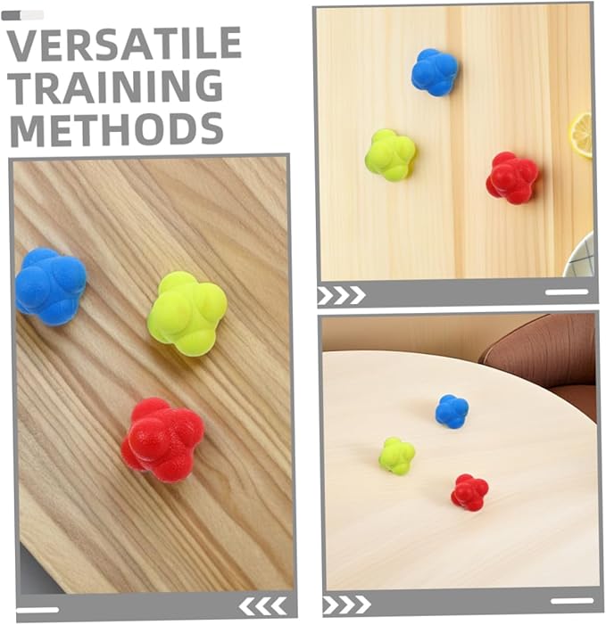 Totority 6pcs Reflex Training Balls Hand Eye Coordination Tool for Sports Improve Reaction Speed Versatile for Basketball Tennis Wrestling Durable Elastic Design