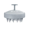 HEETA Scalp Massager Hair Growth, Soft Silicone Scalp Scrubber Shampoo Brush for Exfoliation, Dandruff Removal & Head Massage Stress Relax, Wet & Dry Use for Thick, Thin Hair Care, Wheat Straw Grey