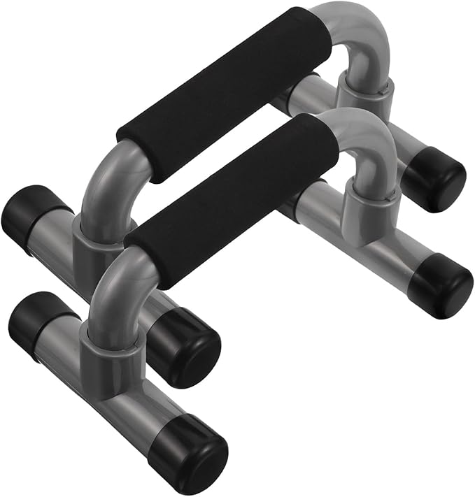H-shape Pushup Stands Pair for Strength Training, Anti-slip Compact Parallettes Bars, Fitness Equipment for Chest Workouts and Home Gym Exercises