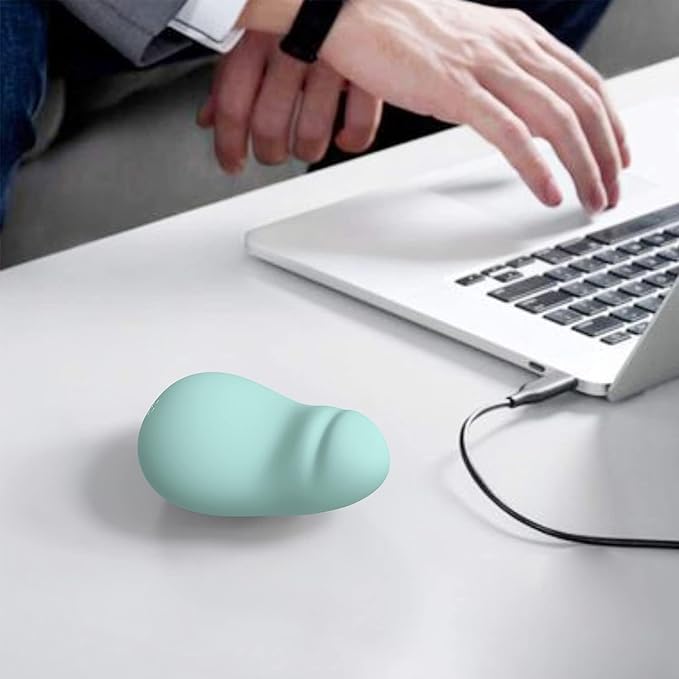 Multifunctional Ultra Soft Squeeze Personal Electric Massager with Vibrating Physic Therapy Massage Ball, Finger Massager for Hand Exercisers Fidget & Relaxtion(Green)