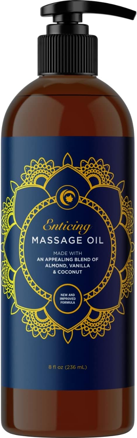 Massage Oils for Massage Therapy Bundle - Maple Holistics Massage Oil Kit with 16 Fl Oz Aromatherapy Lavender Massage Oil for Couples Plus Vanilla Scented Massage Oil Made with Pure Essential Oils