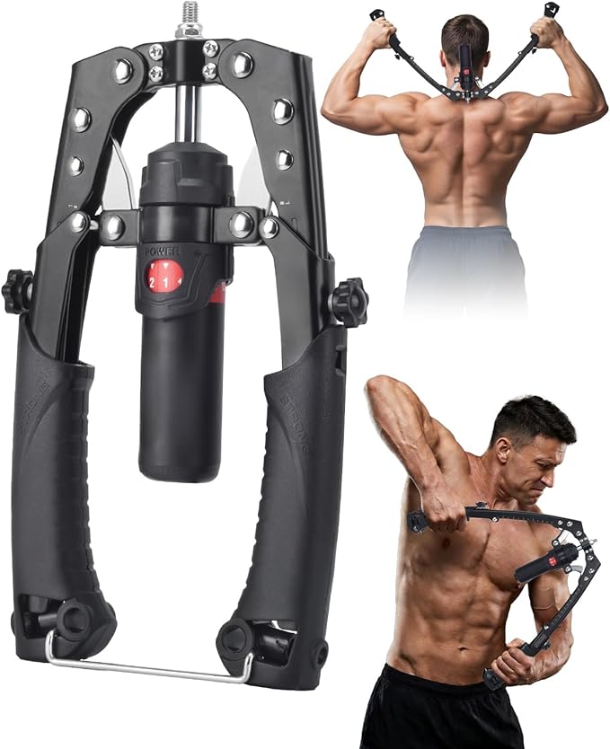 Abahub Twister Arm Exerciser, Enhanced Hydraulic Power Chest Expander with AB Rollers, 22-440LBS Adjustable Resistance Home Gym Equipment, Shoulder Muscle Trainer for Arm, Chest & Core Workout