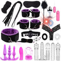 Pilates 25 Piece Fashion Design Nylon Leather Equipment Set (Purple), Fun Cosplay Accessories, Wrist and Hip Yoga Supplies, Couple Gifts