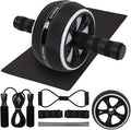 Ab Roller Wheel – 4-in-1 Ab Roller Kit with Knee Mat, Jump Rope & Resistance Band – Core & Abs Workout Equipment for Home Gym – Abdominal Exercise Wheel for Men & Women