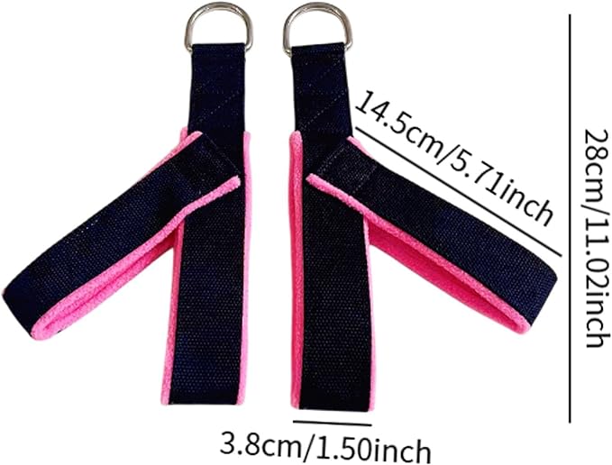 2Pcs Pilates Straps Reformer Straps D Ring Core Waist Back Leg Y Loops Fitness Straps Yoga Straps for Exercise Men Home Women