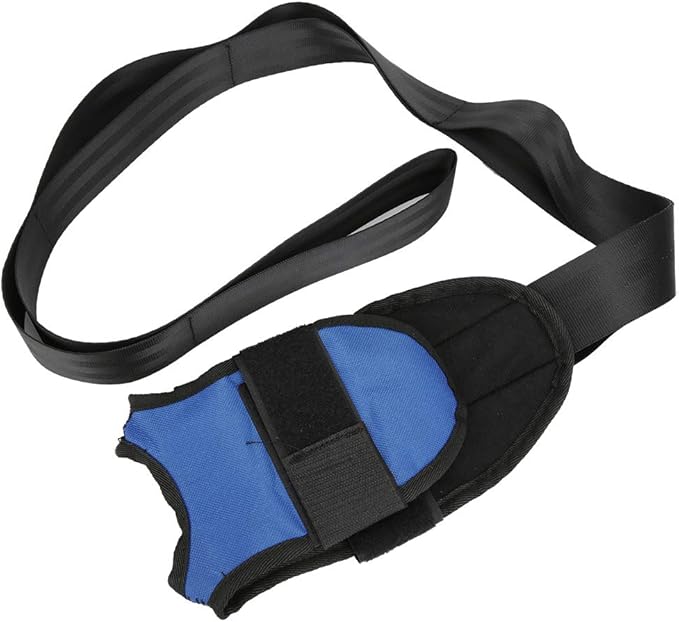 Yoga and Pilates Tension Belt for Stretching, 39.3 Inches, with 16.9 x 5.3 Inch Footrest, Muscle Recovery