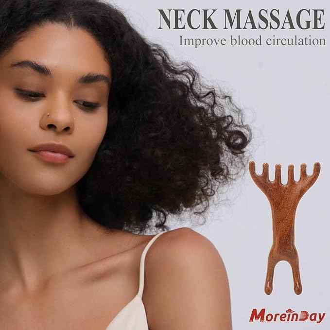 Scalp Massage Tool, Head Massager Scalp, Massage Comb for Gua Sha, Wooden Foot Massage Tool - 2 Pack