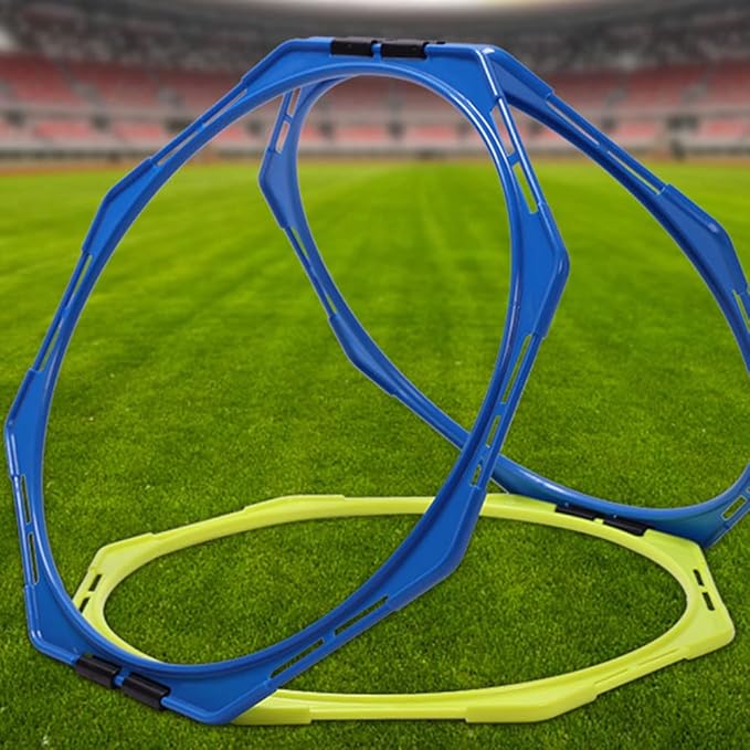 BESPORTBLE 4Pcs Agility Training Equipment, Football Training Circle Adult Soccer Ball Basketball Outdoor Trains for Adults Sports Agility Football Training Ring Ladder Footwork, Multi-Function Agilit