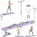 Pilates Board, Pilates Reformer Multifunctional Home Workout Equipment with Resistance Bands & LED Timer, Anti-Slip Design Machine, Core & Full Body Training Pilates Kit for Women and Beginners