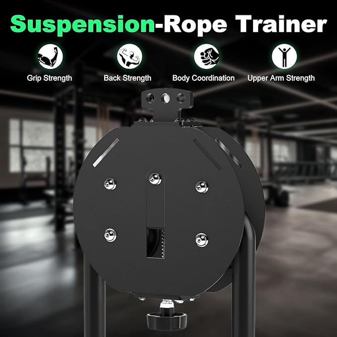 Pulley Cable Machine System, 4m Endless Rope Trainer, Portable Cable Pulley System with Adjustable Resistance, Hanging Rope Puller Upper Limb Strength Training Ropes Climber up to 330lb
