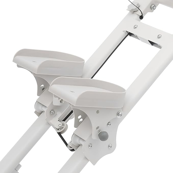 DYRABREST Foldable Stair Stepper Machine with Resistance Bands, 3-Level Vertical Climber with Digital Monitor, 264 lbs Capacity Home Cardio Workout Equipment for Small Spaces (White)