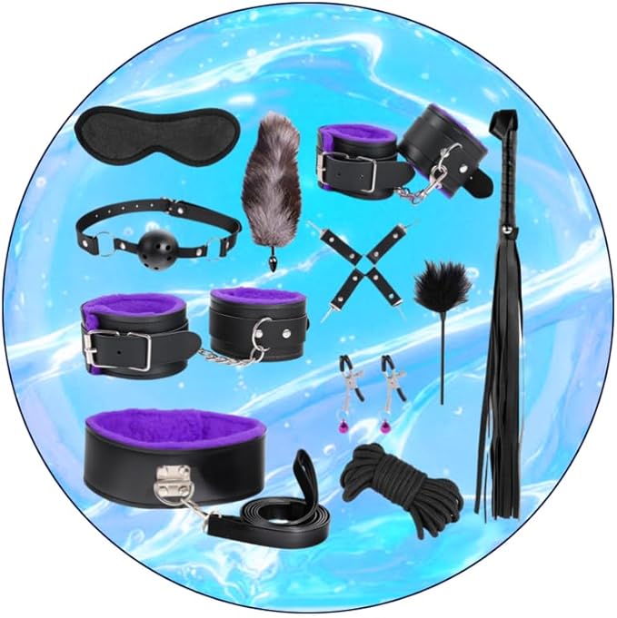 11-Piece Plush Pilates Training Kit, Stretch Strap, Hip Support Accessories, Bed Pilates, Multi-Functional Body Shaping (Purple) - Y6